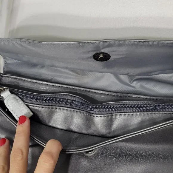 Matis Paris Women's Gray Adjustable Beauty Expert Little Purse Bag Pockets - Picture 6 of 12